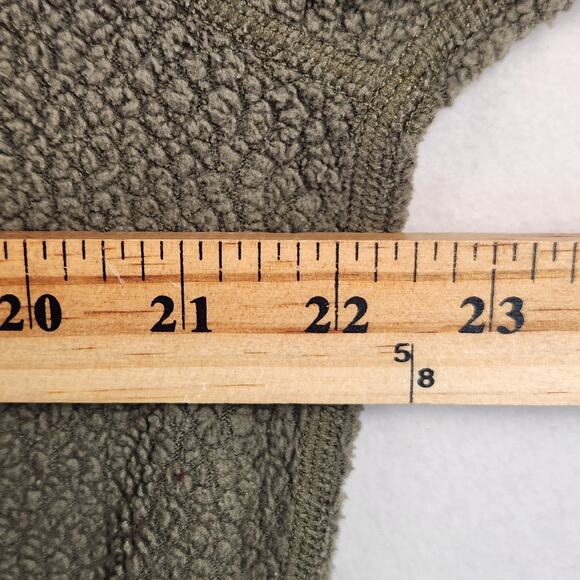 Patagonia Reversible Shearling Crew Neck Pullover Olive Green Men's SZ LG(?) GUC - Picture 9 of 10